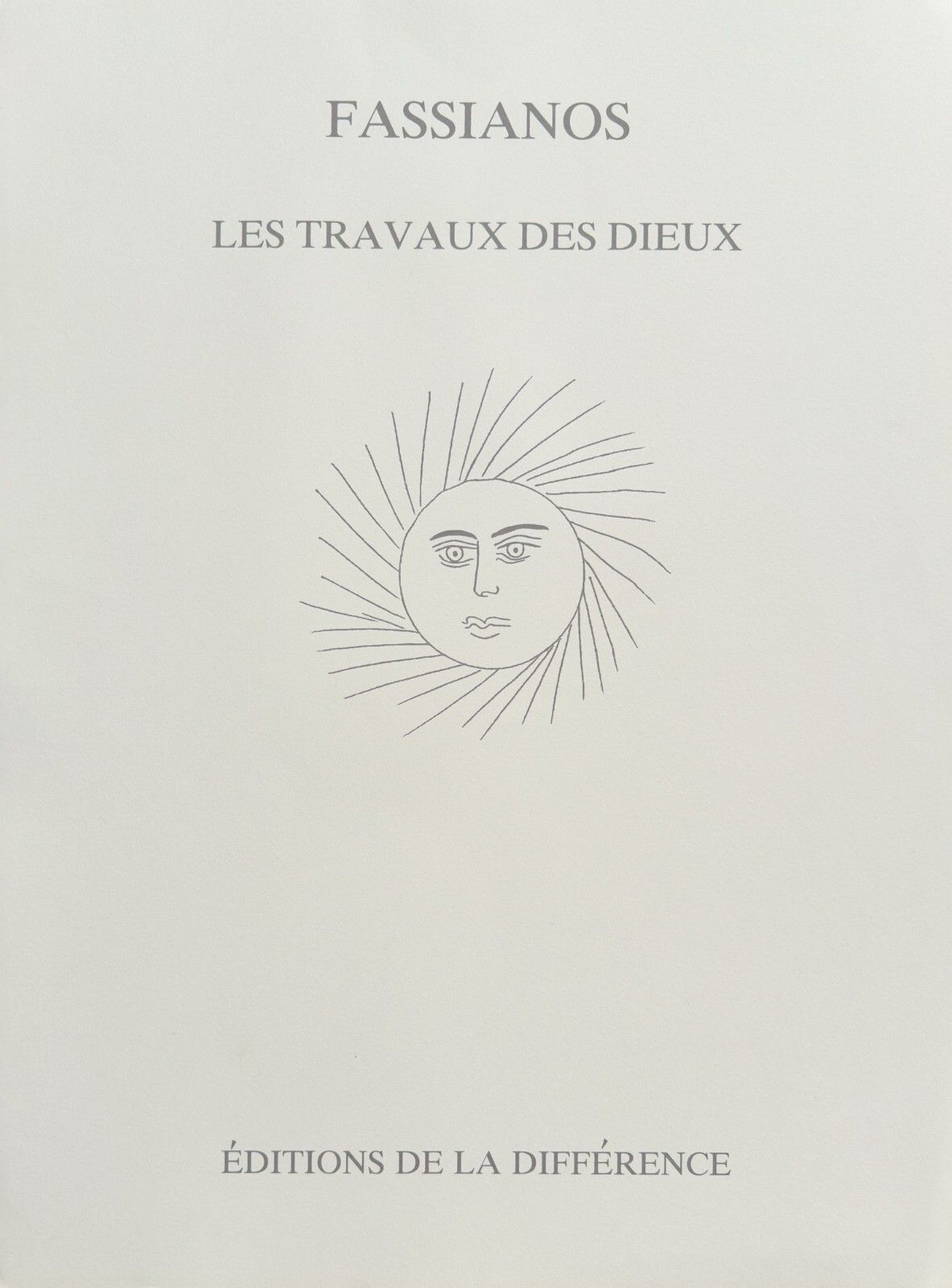 Alekos Fassianos Original Lithograph Les Travaux Des Dieux 2003 76x56 Cm