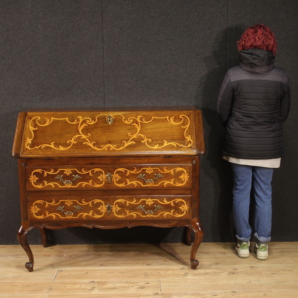 Furniture Great Inlaid Bureau From The First Half Of The 20th Century photo