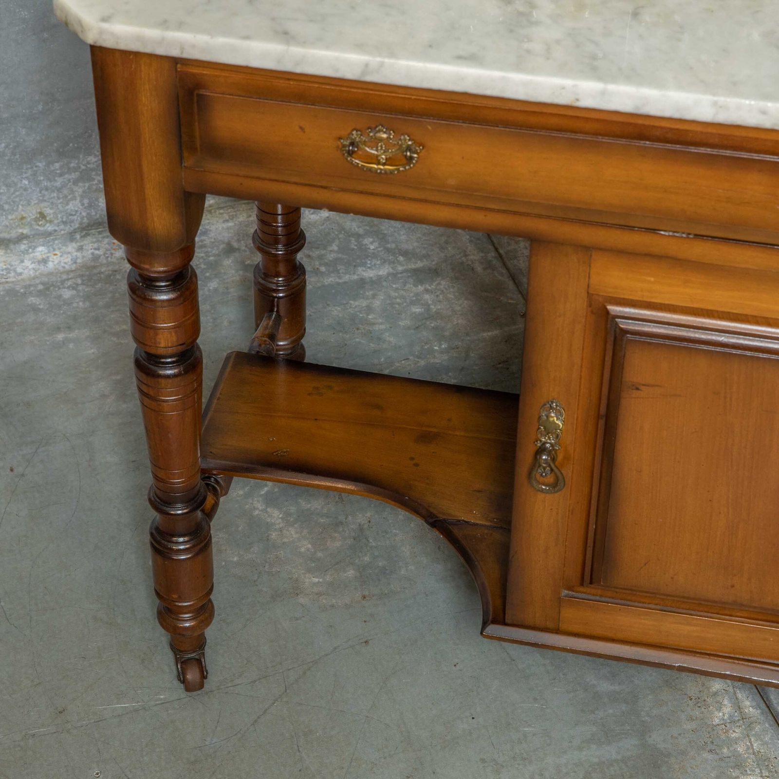 Late Victorian Walnut Washstand photo vintage