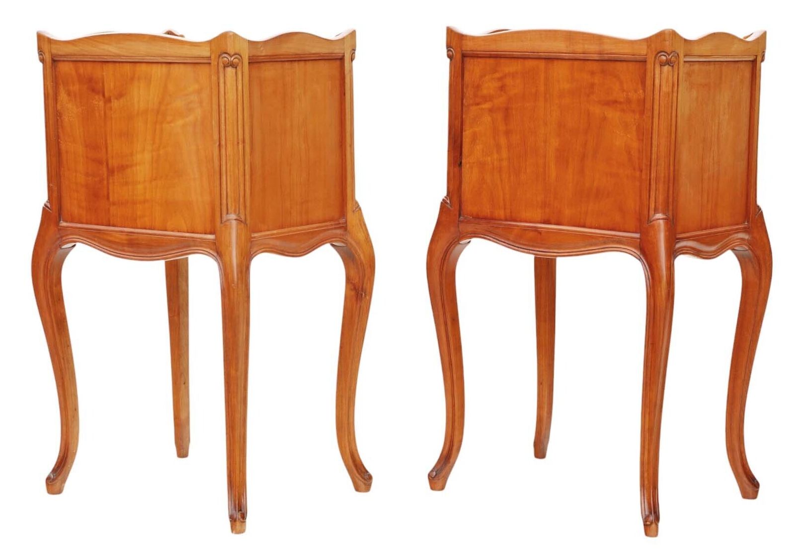 Pair Of Quality Vintage Cherry Or Walnut Bedside Tables – Nightstands photo vinterior
