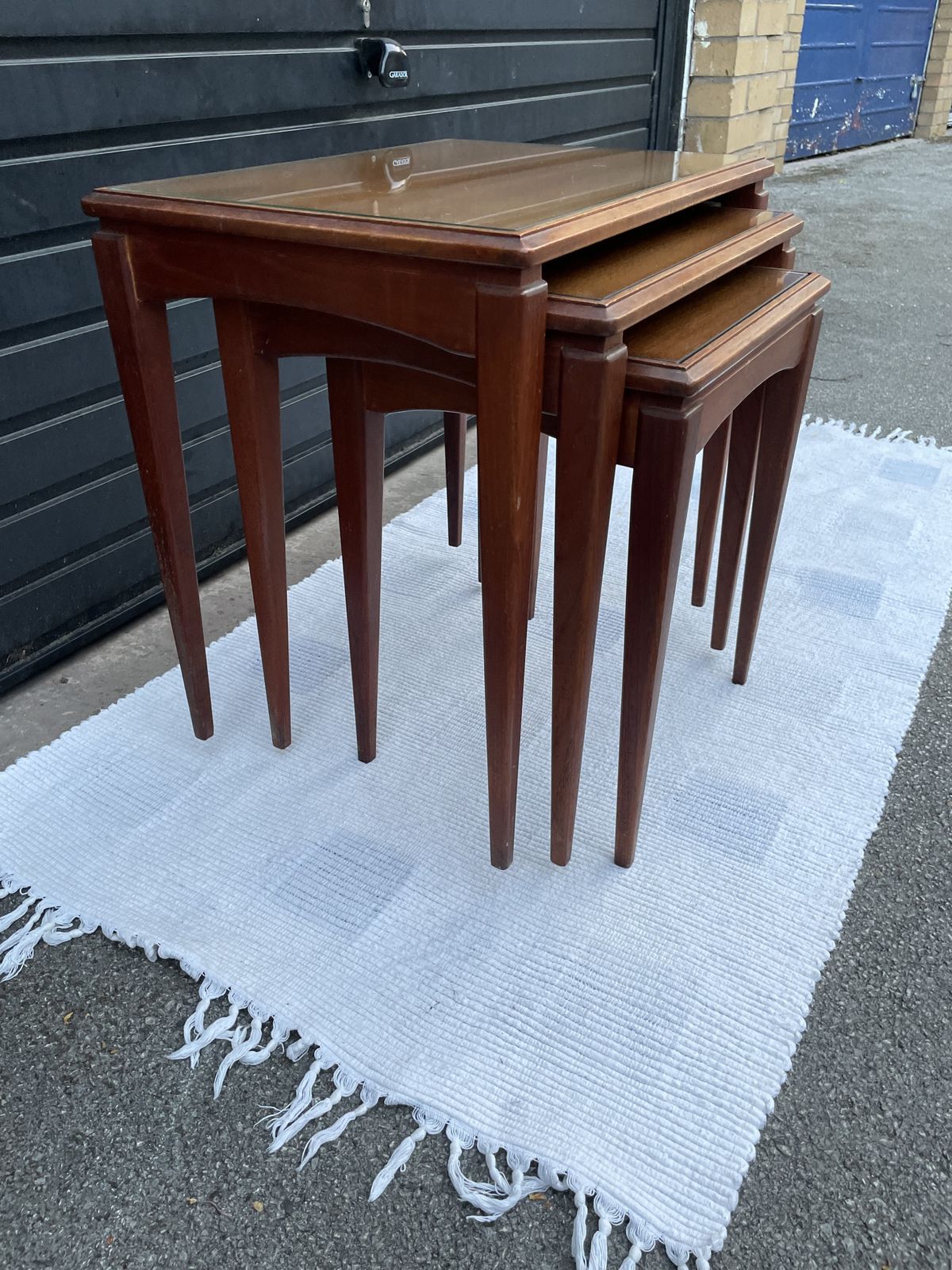 A Lovey Nest Of 3 Mid Century Table