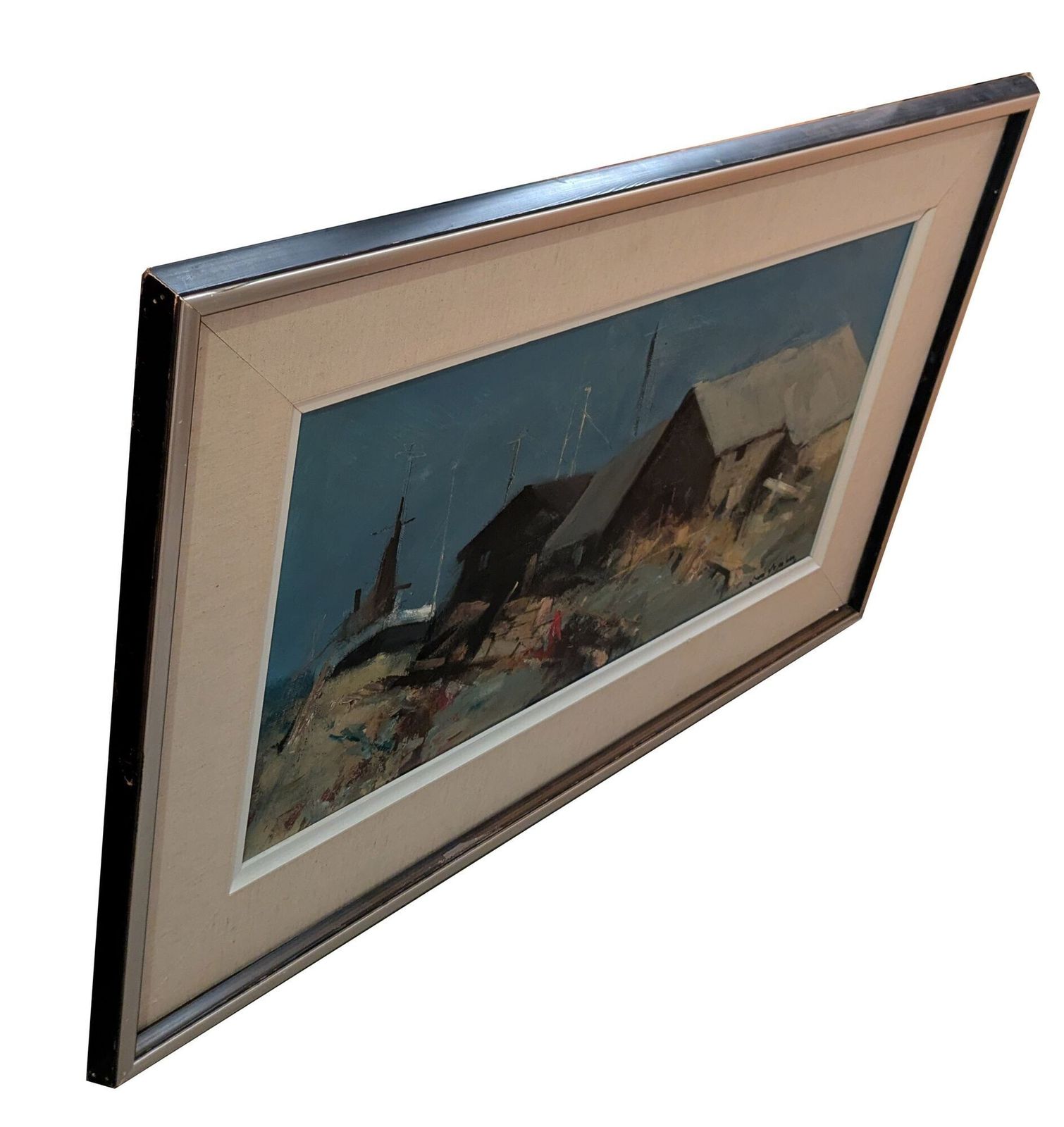 20th Century Swedish School 'Fishing Village' photo for sale
