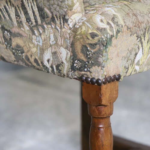 photo furniture Bespoke Child’s Throne Chair   Oak & Exquisite Upholstery   English Early 20th‑Century