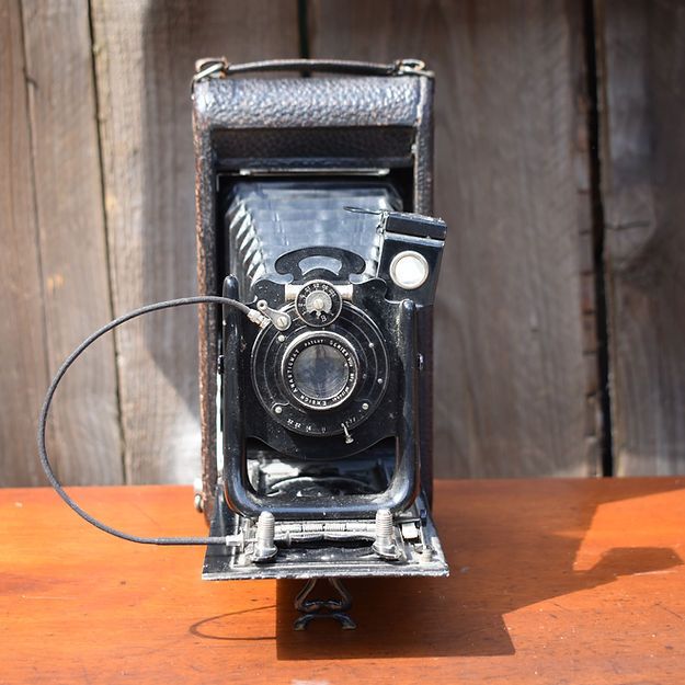 Antique Ensign Anastigmat Folding Bellows Large Camera London England Untested photo Home Decor