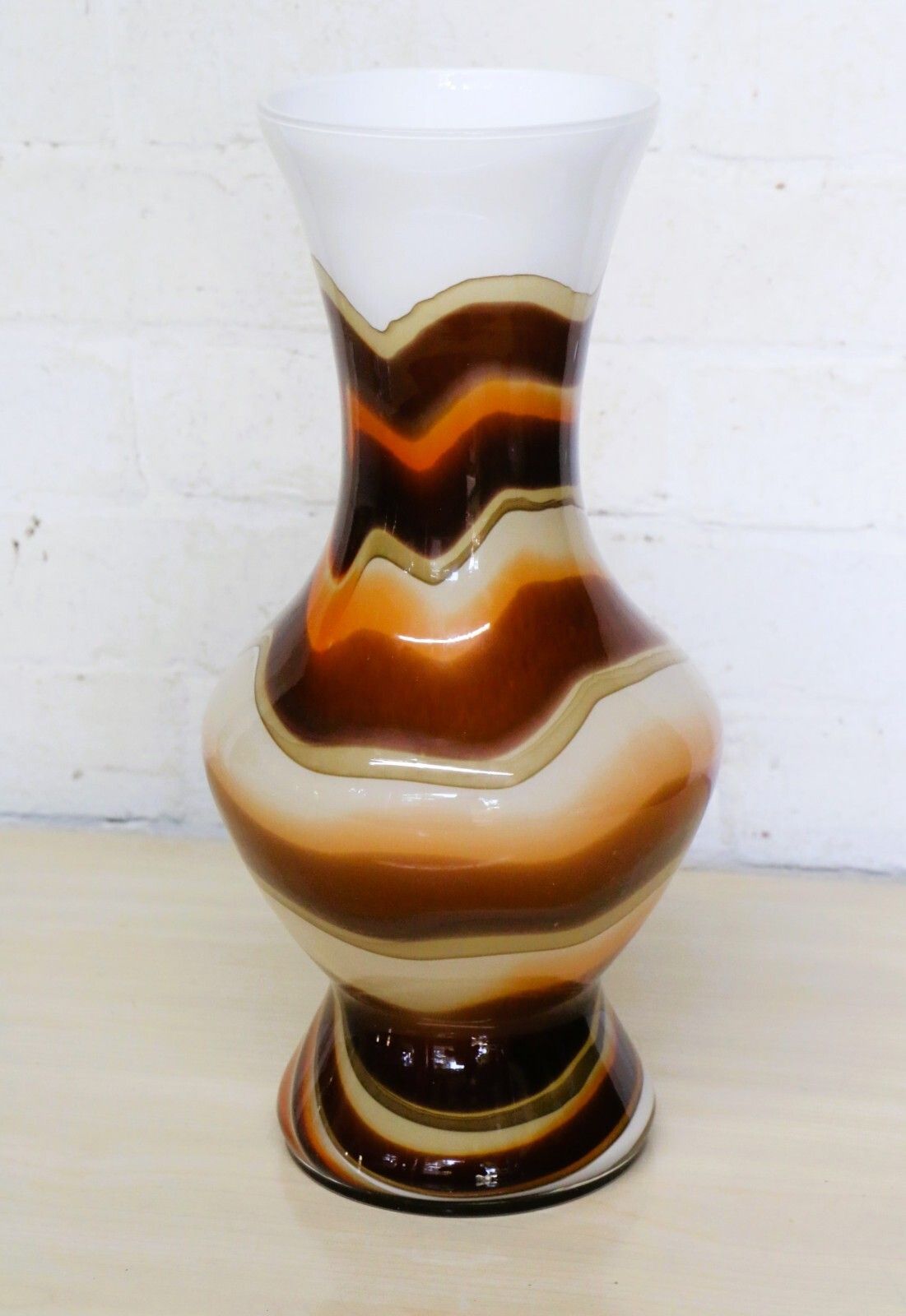 Large Vase Vintage Carlo Moretti Marbled Italian Glass Vase  1960's. photo 70.0