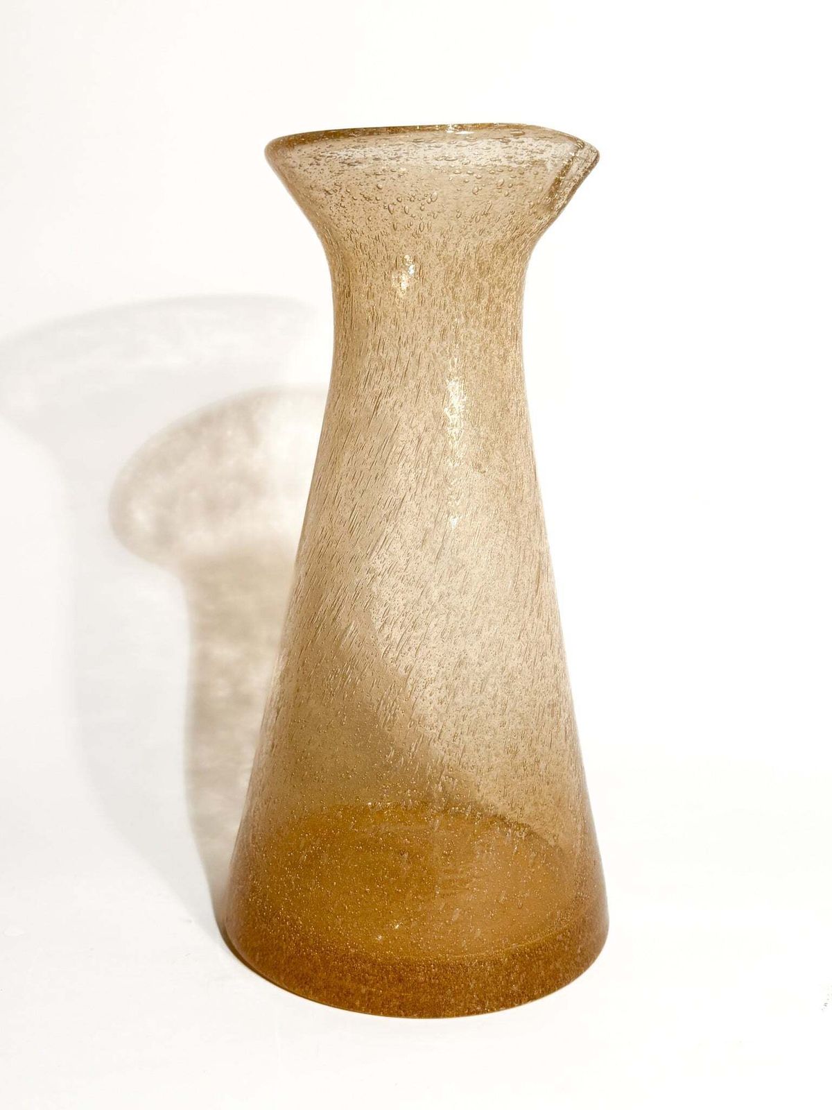Murano Glass Carafe Vase Pulegoso By Archimede Seguso 1950s