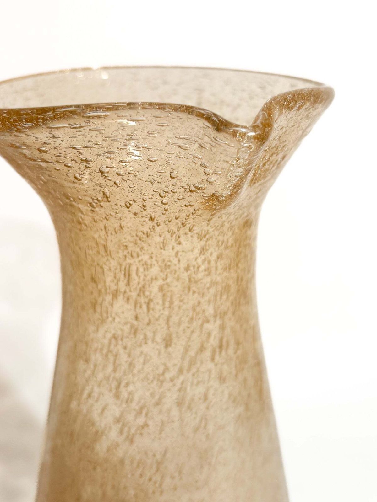 Murano Glass Carafe Vase Pulegoso By Archimede Seguso 1950s photo for sale
