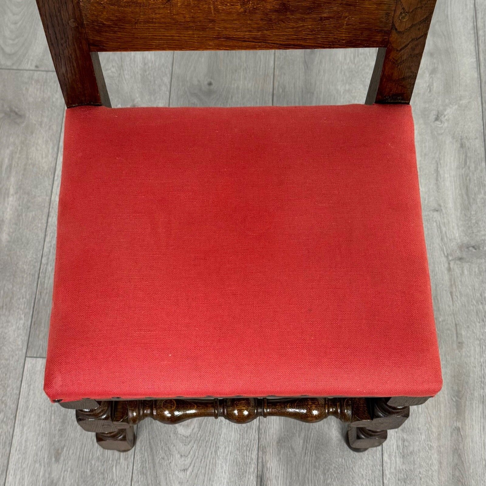 Antique 20th Century Set Of 6 Carved Oak Dining Chairs photo buy