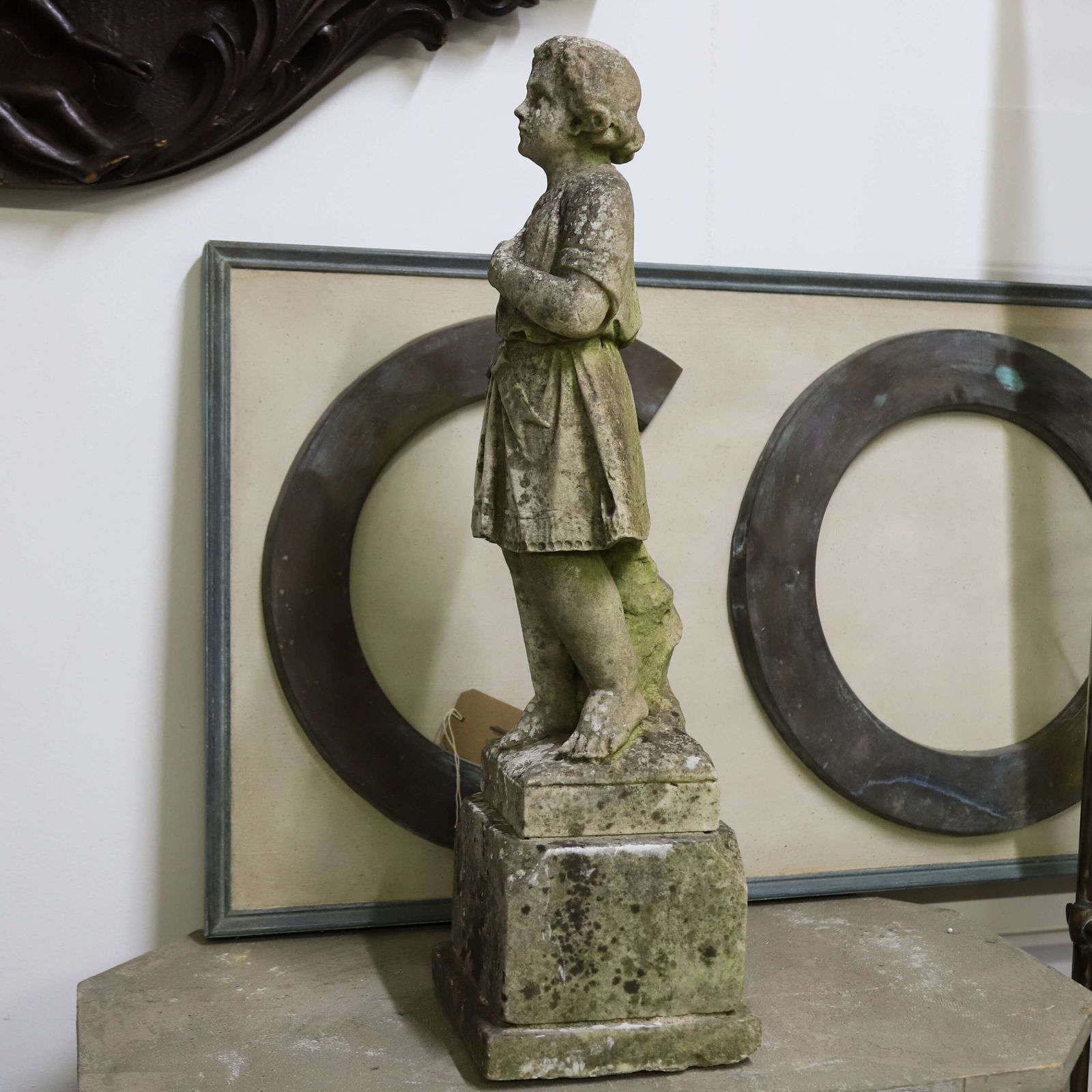 photo buy Footsteps In Time: 19th Century Marble Statue Child Of The Eternal Spring