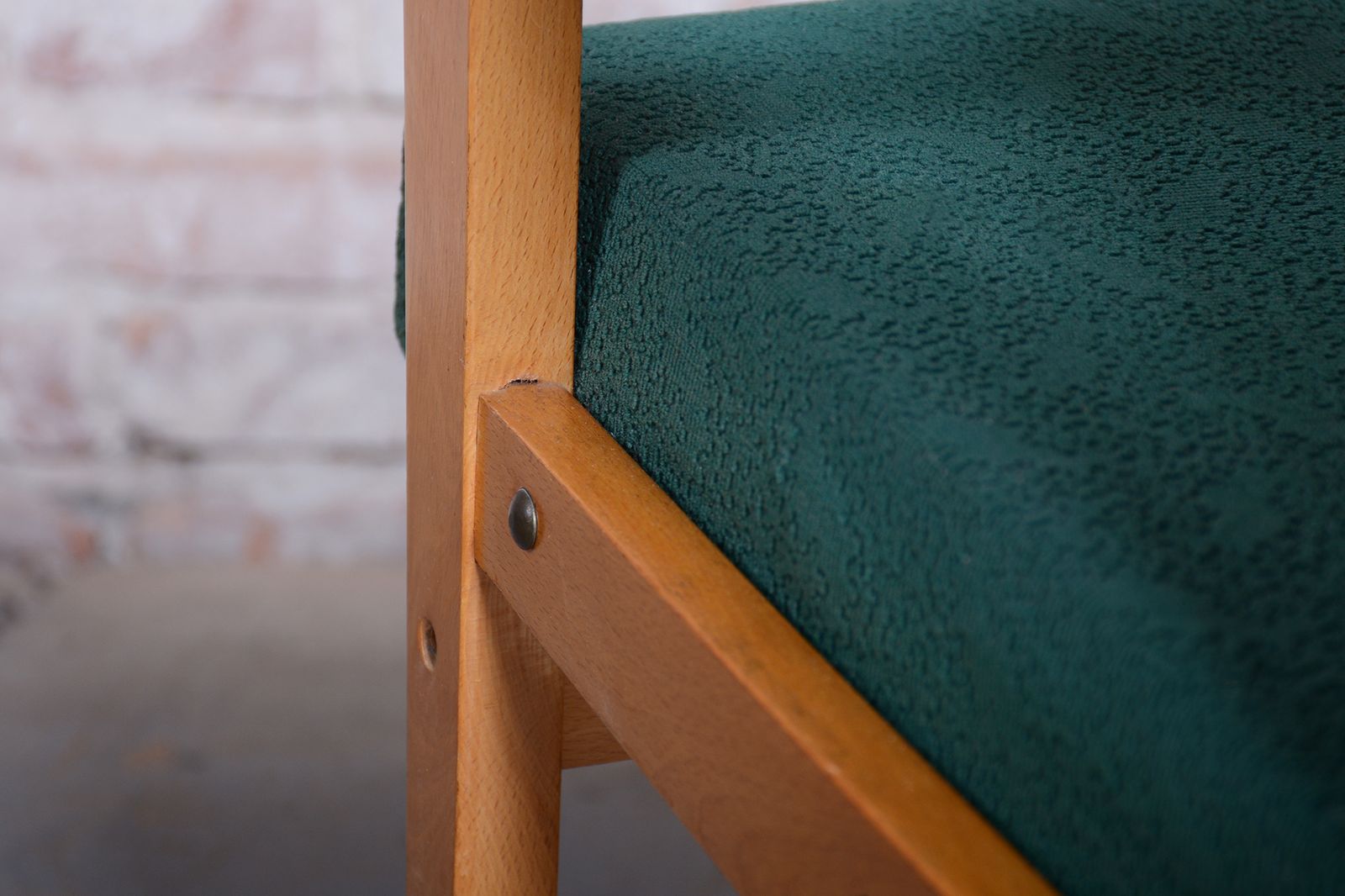 Pair Of Restored Mid Century Armchairs, By Jitona Soběslav, Beech, Czech. 1960s photo Furniture