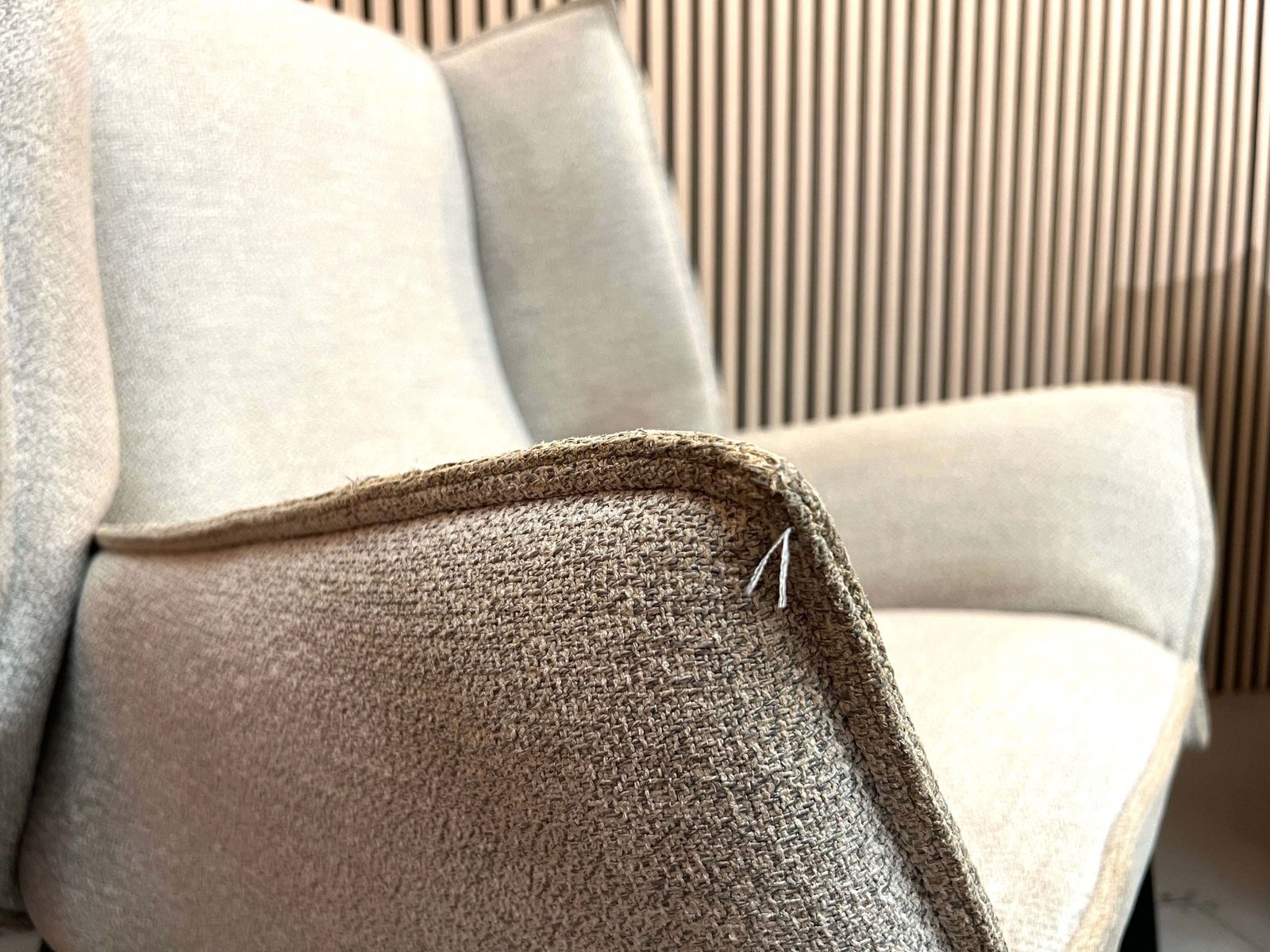2495.0 Ligne Roset, Pair Of Upholstered Toa Armchairs photo