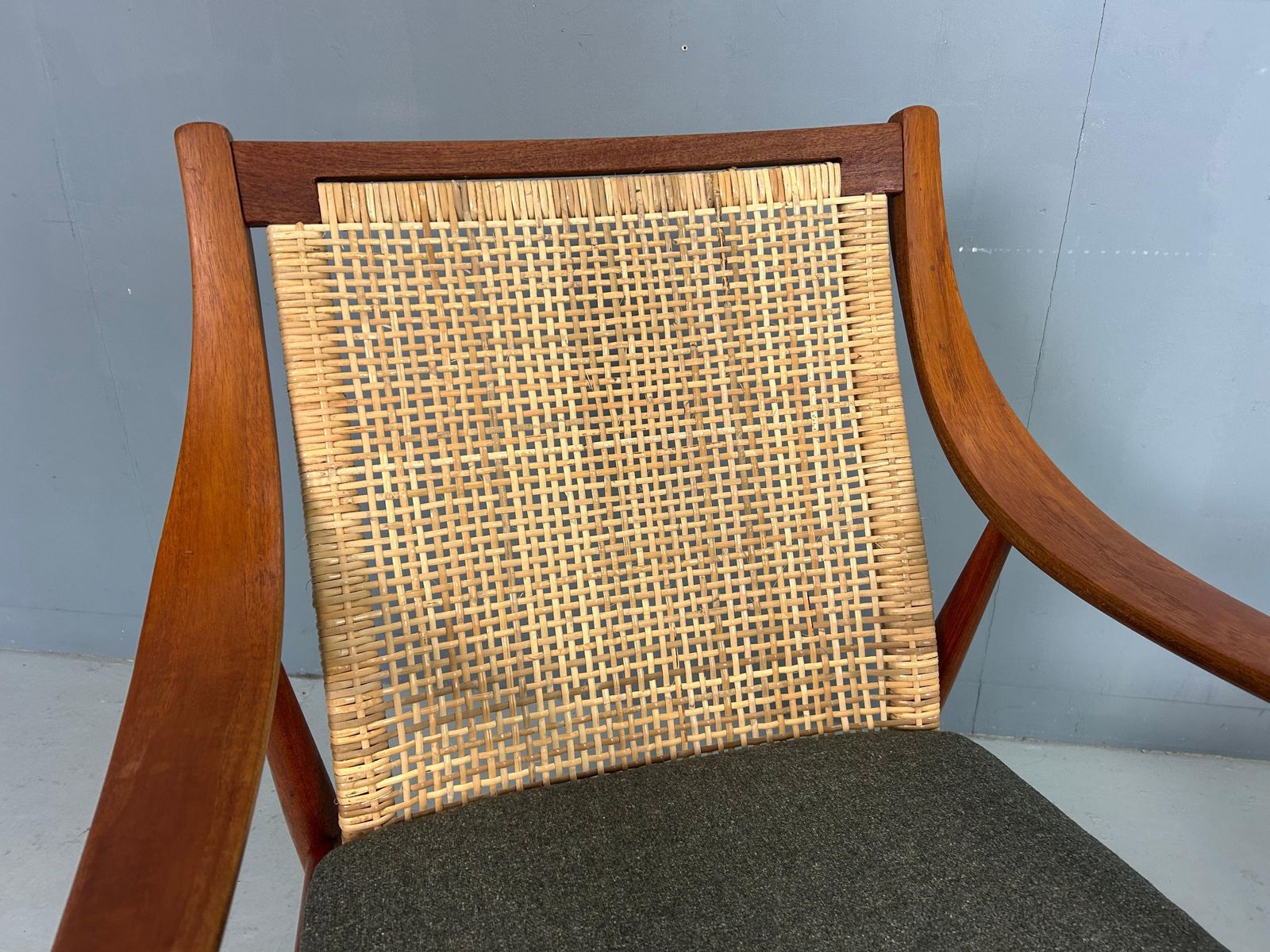 Peter Hvidt& Orla Mølgaard Nielsen Fd146 Cane Back Easy Chair, Denmark photo furniture