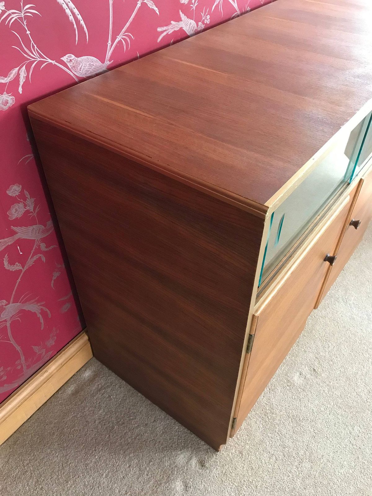 Vintage Utility Sideboard By Castle Furniture In Teak Veneer From 1955 photo vinterior