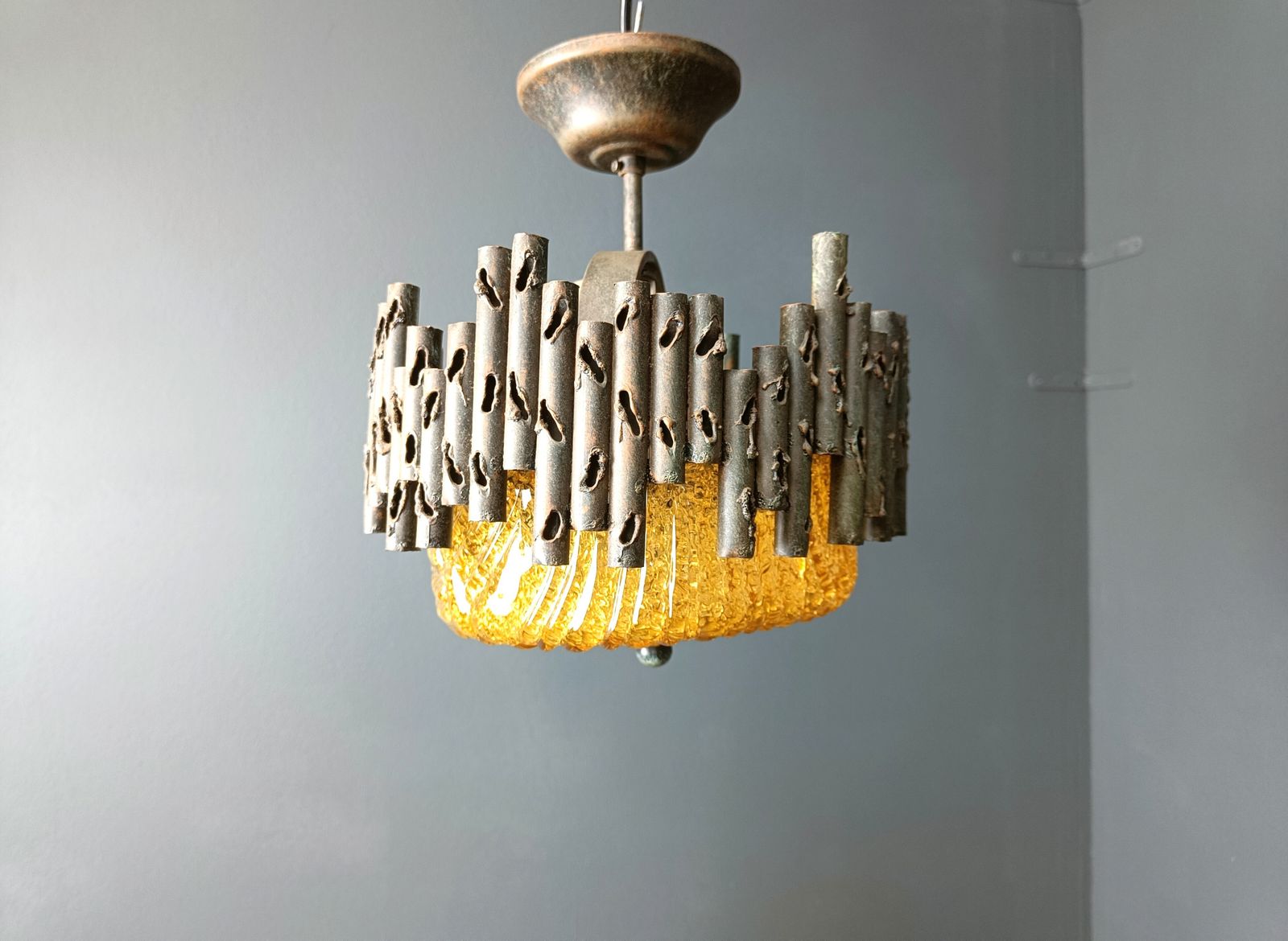Brutalist Pendant Lights By Marcello Fantoni, 1960s
