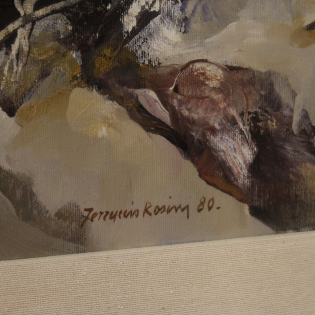Italian Seascape Painting Signed Ferruccio Rosini Dated 1980 photo Art