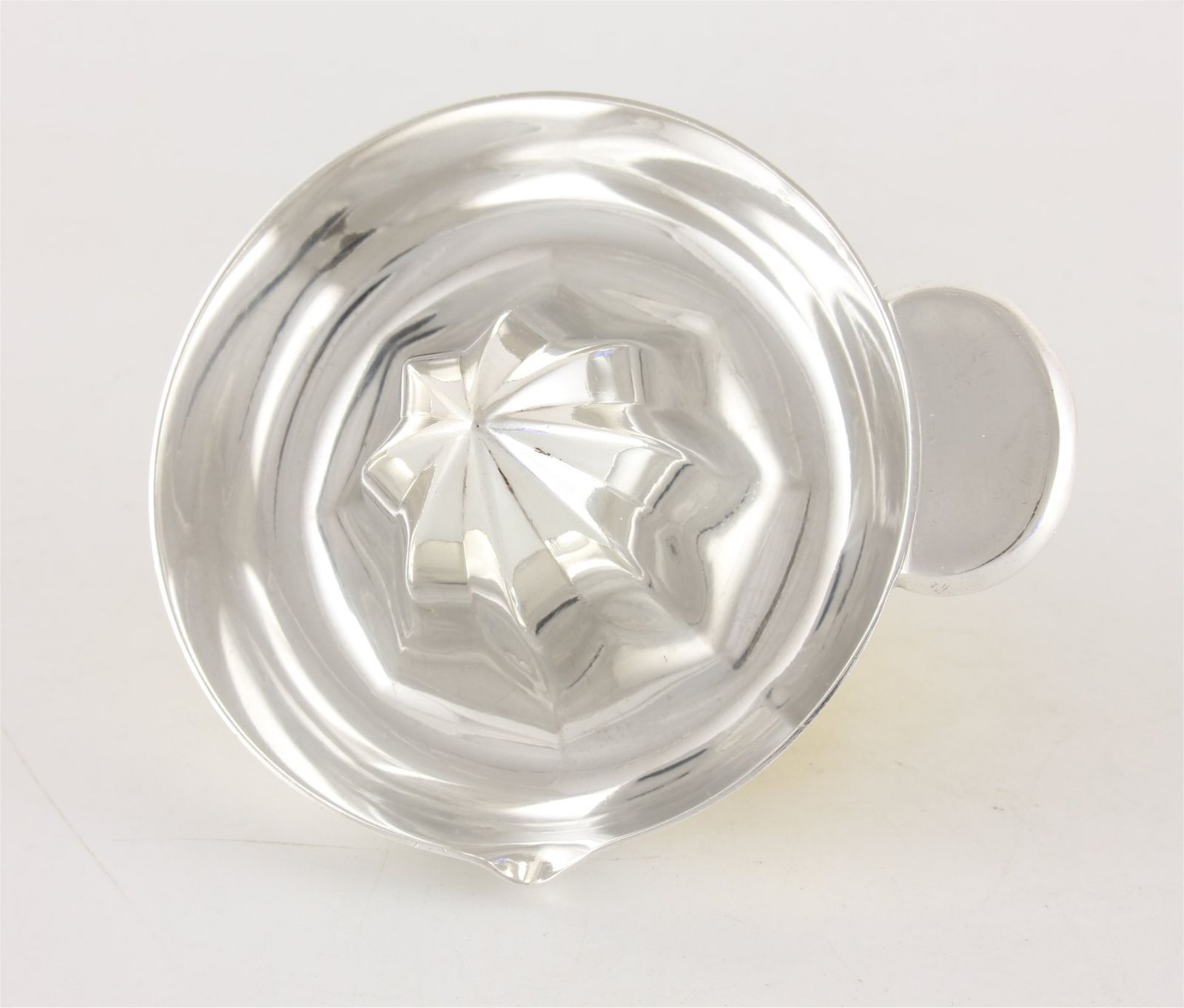 photo for sale French Solid Silver Christofle Lemon Squeezer. Art Deco Citrus Press.