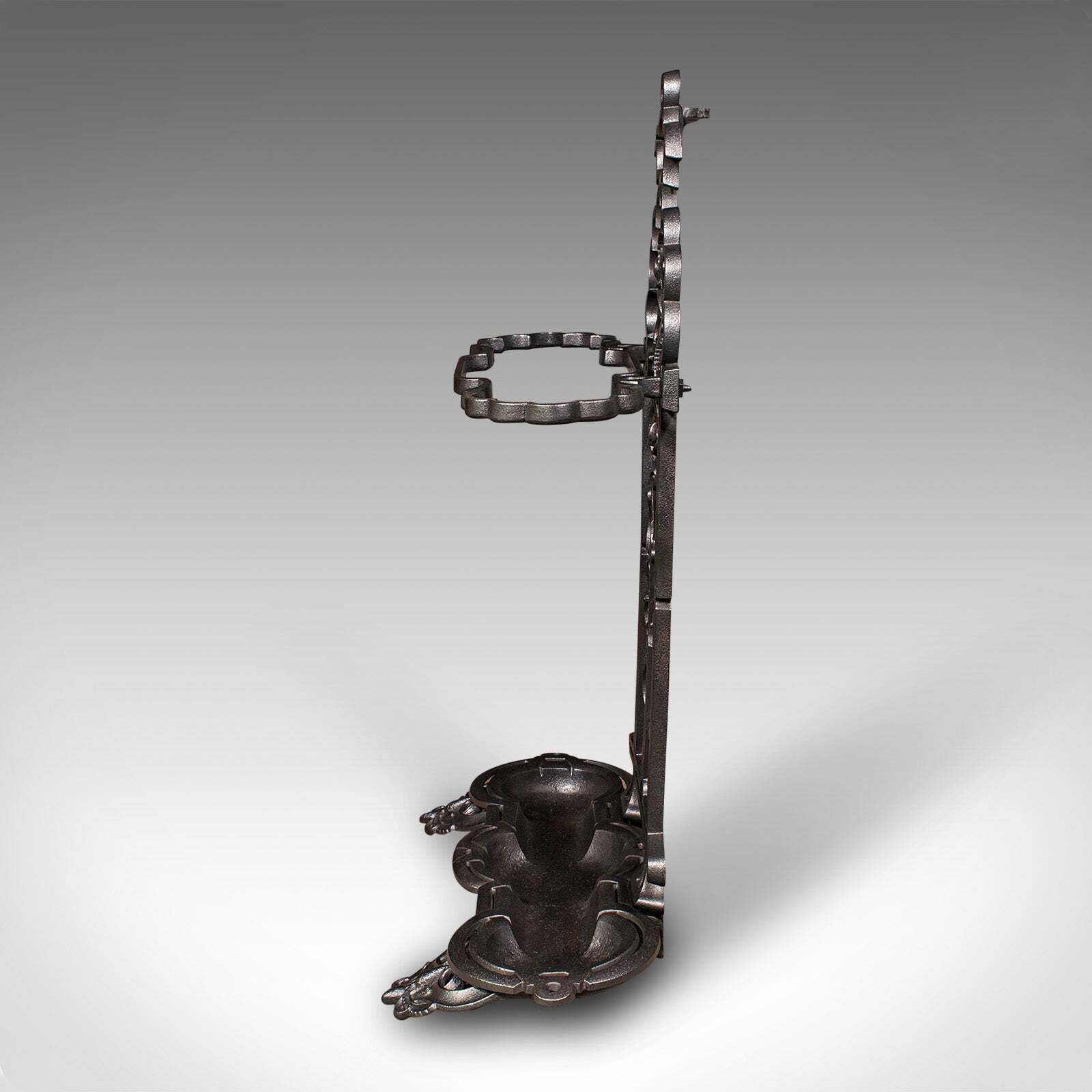 Antique Ornate Stick Stand, English, Umbrella Loop, Victorian, Jacobean Taste photo vinterior