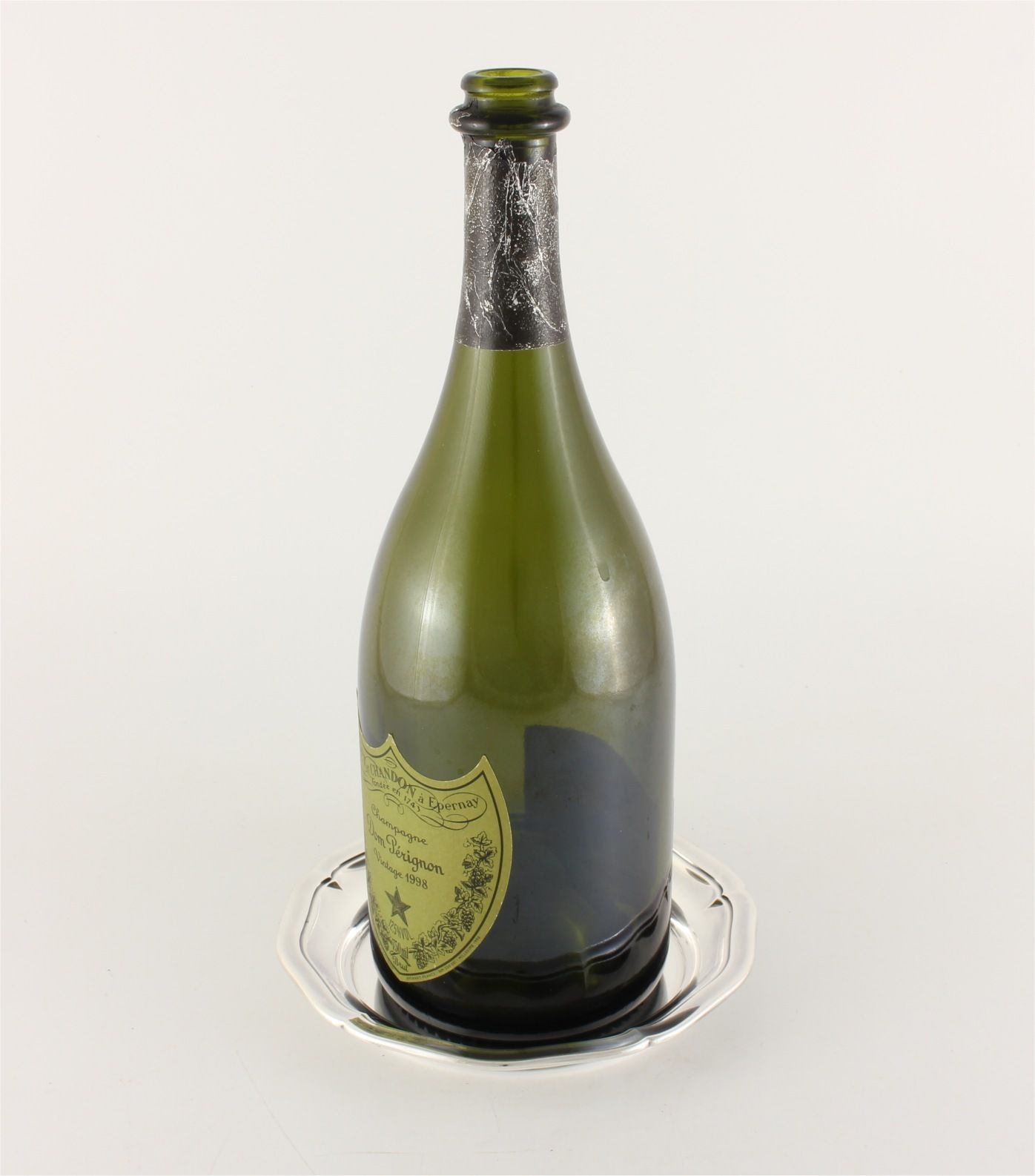 Antique French Silver Plate Christofle Champagne Wine Bottle Coaster Tray. photo buy