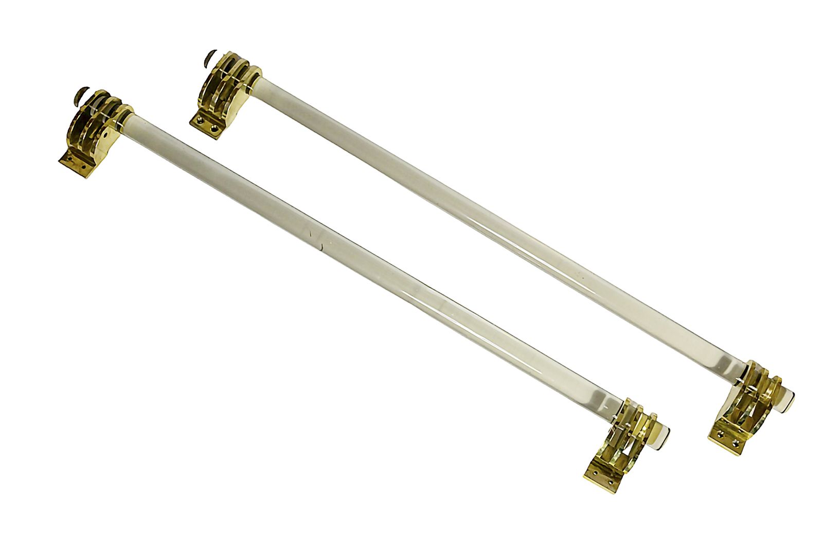 Set Of 4 Pcs. Large Art Deco Murano Glass And Brass Door Handles photo furniture