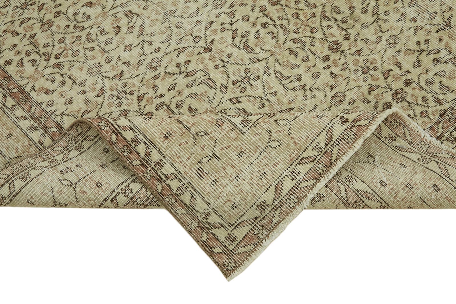 7x10 Beige Turkish Vintage Area Rug   46069 photo vinterior