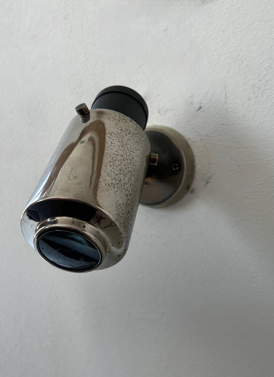 Pair Of Vintage Zodiac Jacques Biny Wall Lights, Chrome, France 1960 photo vintage