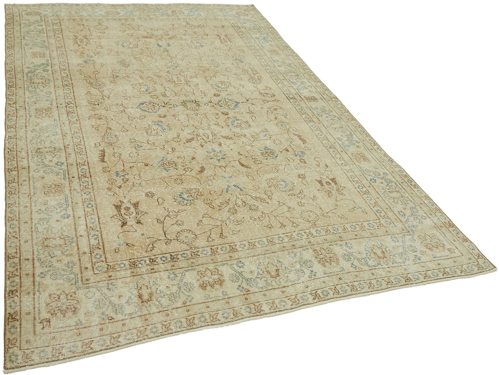 6x10 Beige Turkish Vintage Area Rug   46062 photo furniture