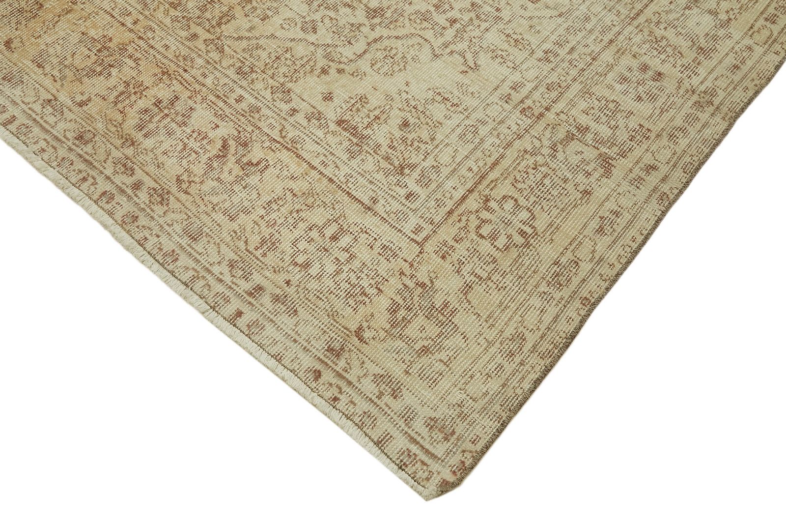7x11 Beige Turkish Vintage Area Rug   46044 photo Textiles