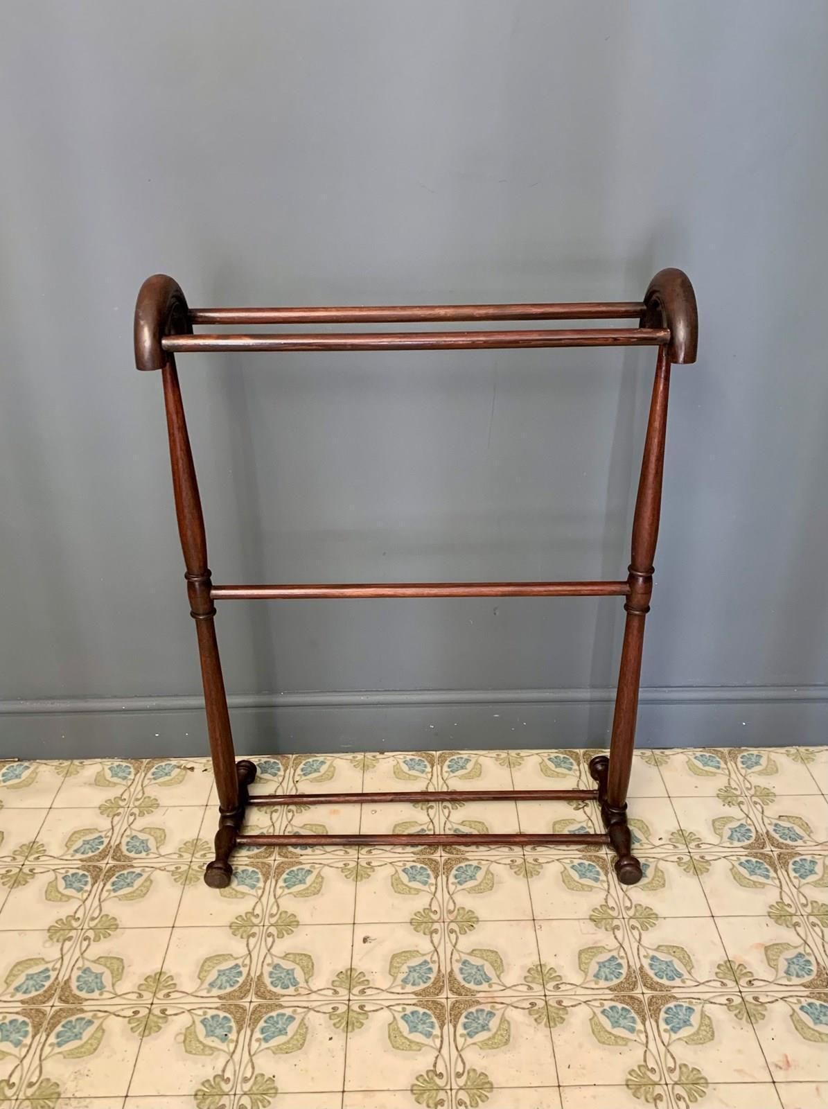 Antique Wooden Towel Rail, Early 20th Century photo furniture