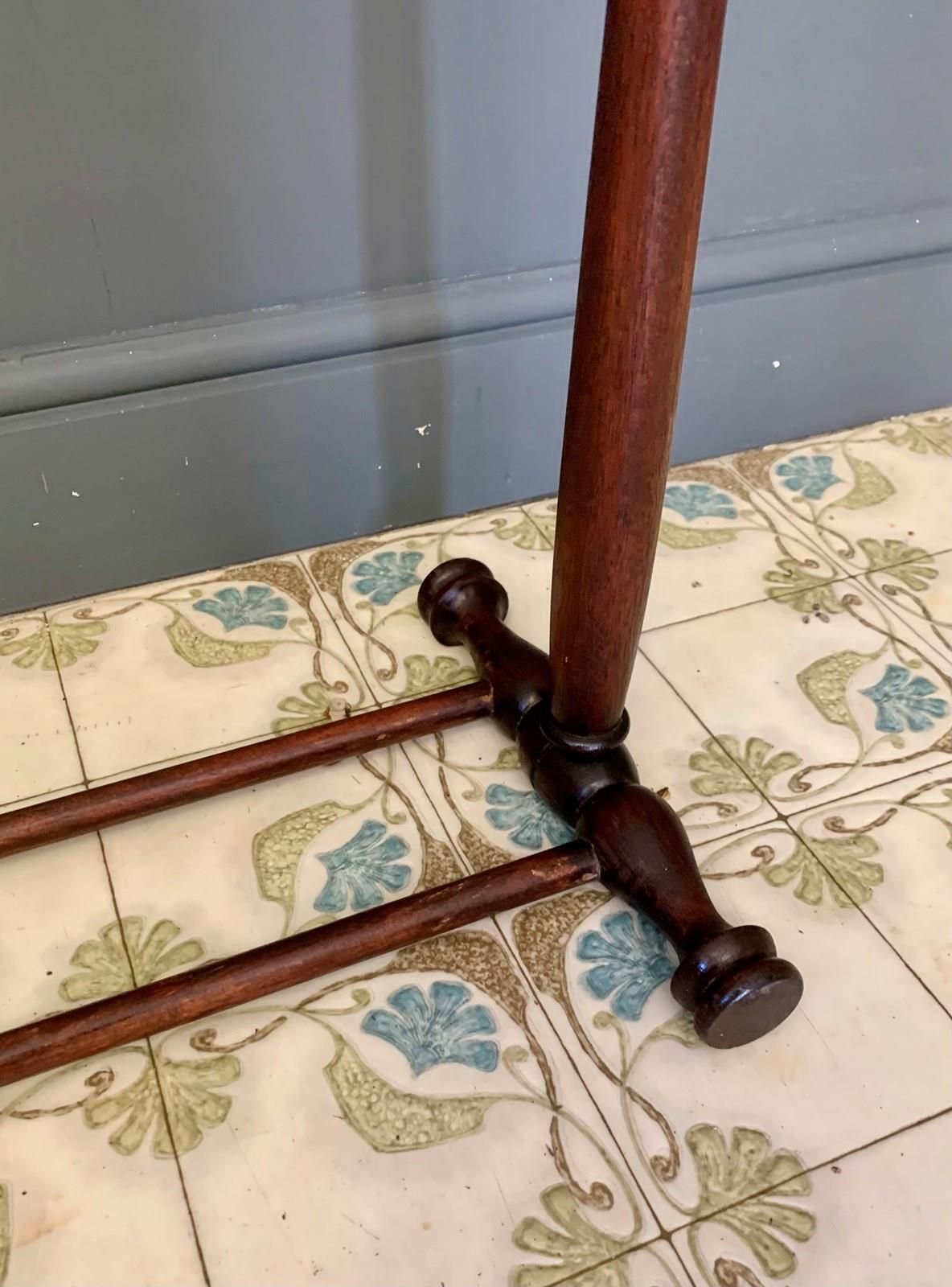 Antique Wooden Towel Rail, Early 20th Century photo 295.0
