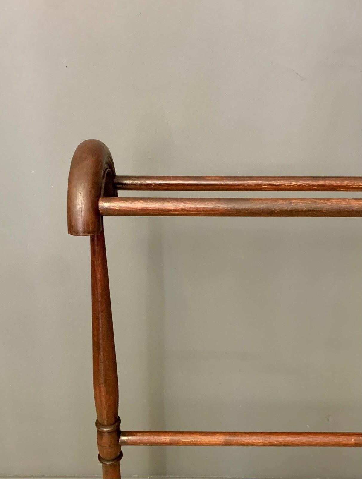 Antique Wooden Towel Rail, Early 20th Century photo vintage