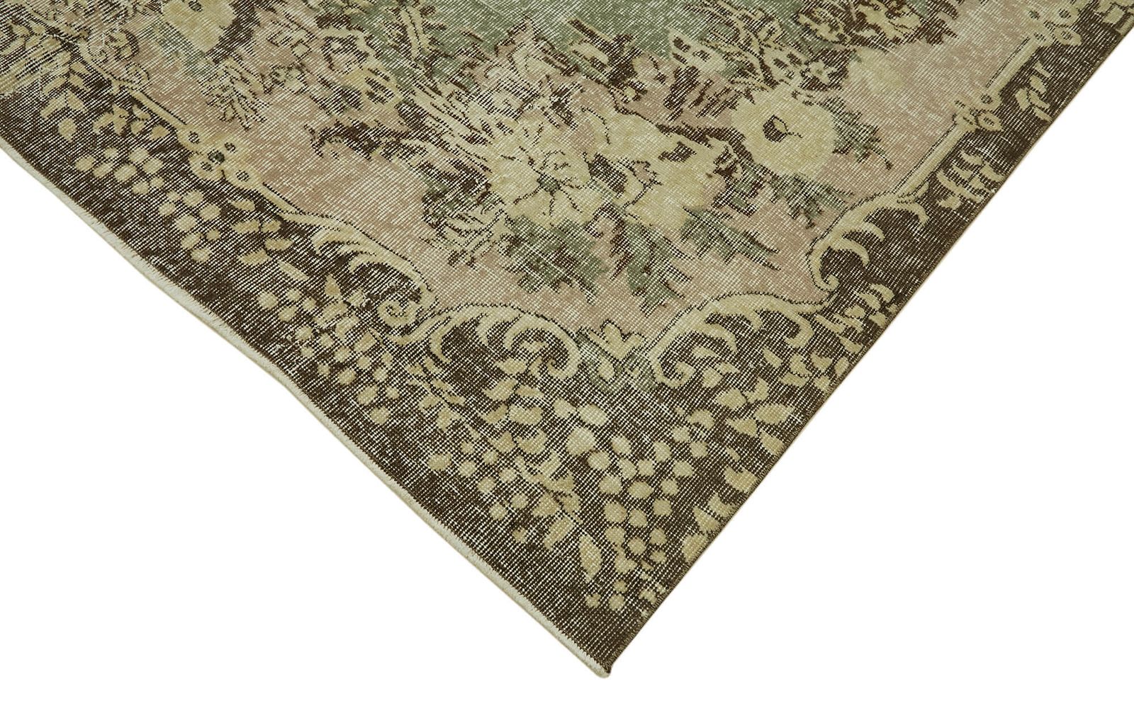 7x9 Beige Turkish Vintage Area Rug photo Textiles