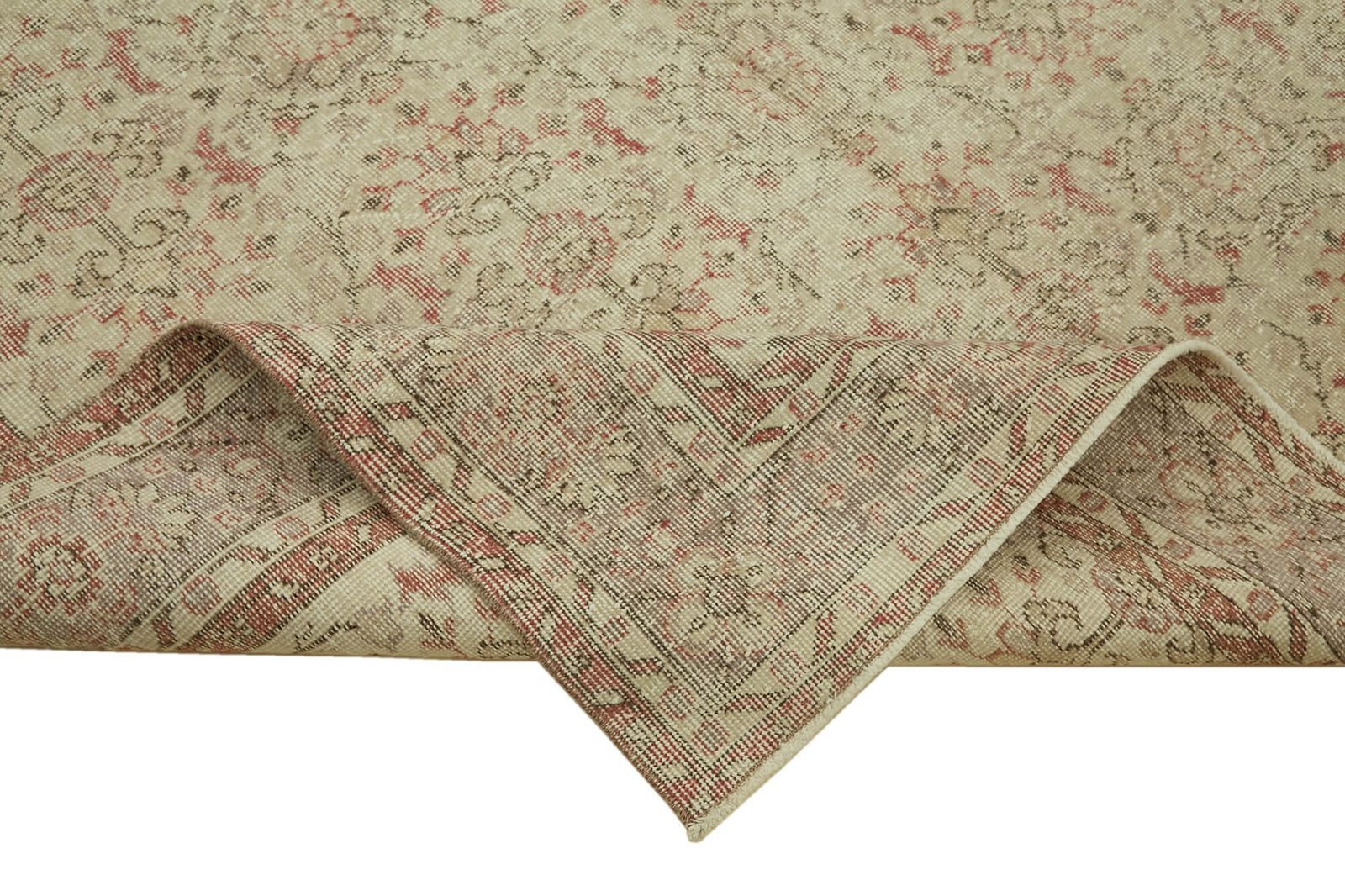7x10 Beige Turkish Vintage Area Rug photo vinterior