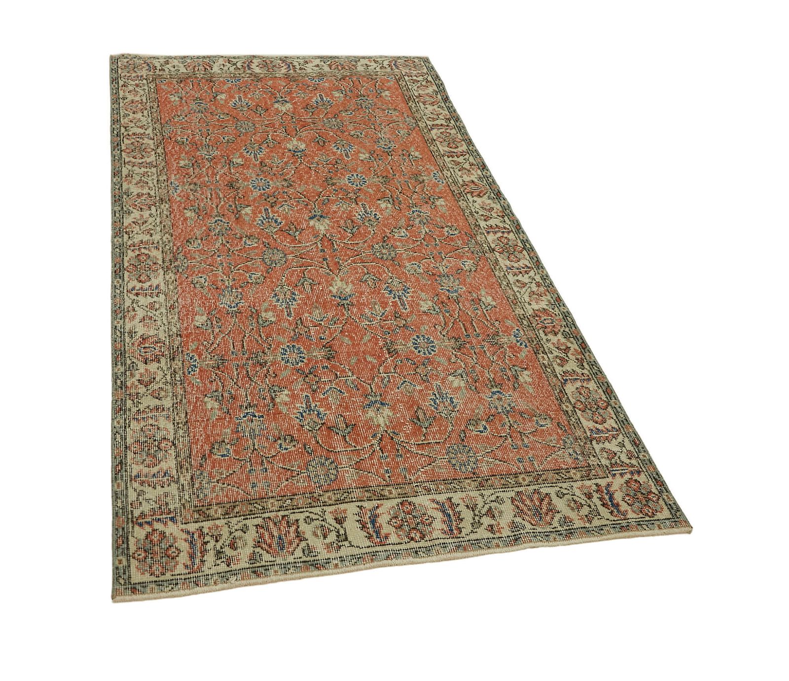 4x7 Beige Turkish Vintage Area Rug   45913 photo furniture