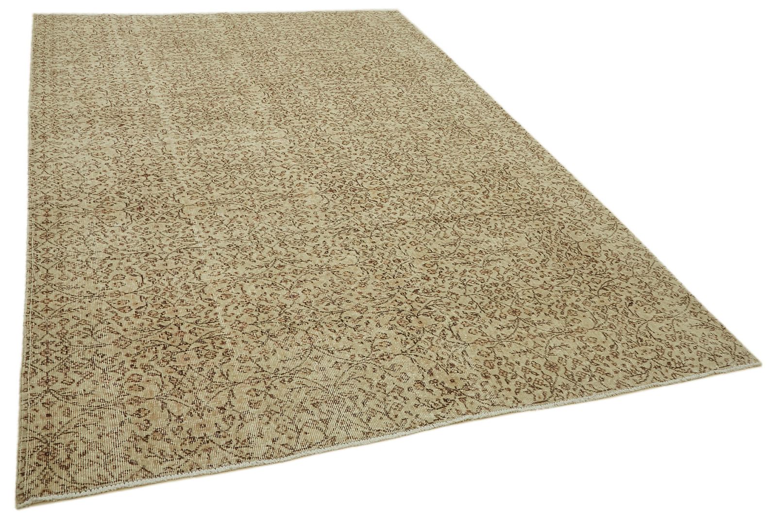 7x10 Beige Turkish Vintage Area Rug photo furniture