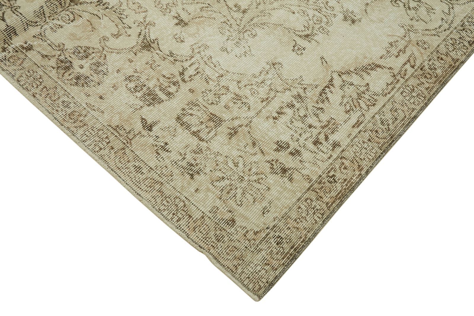 6x10 Beige Turkish Vintage Area Rug photo Textiles