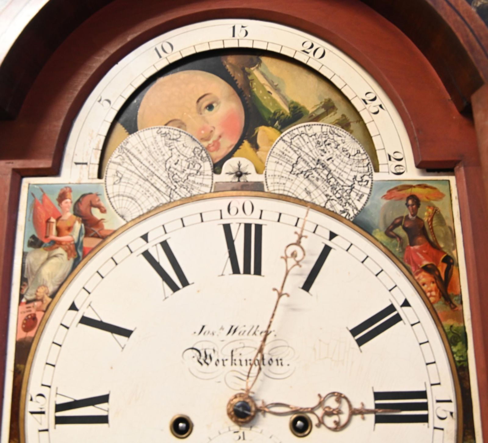 Victorian Grandfather Clock Longcase Josh Walker Workington 1820 photo vintage