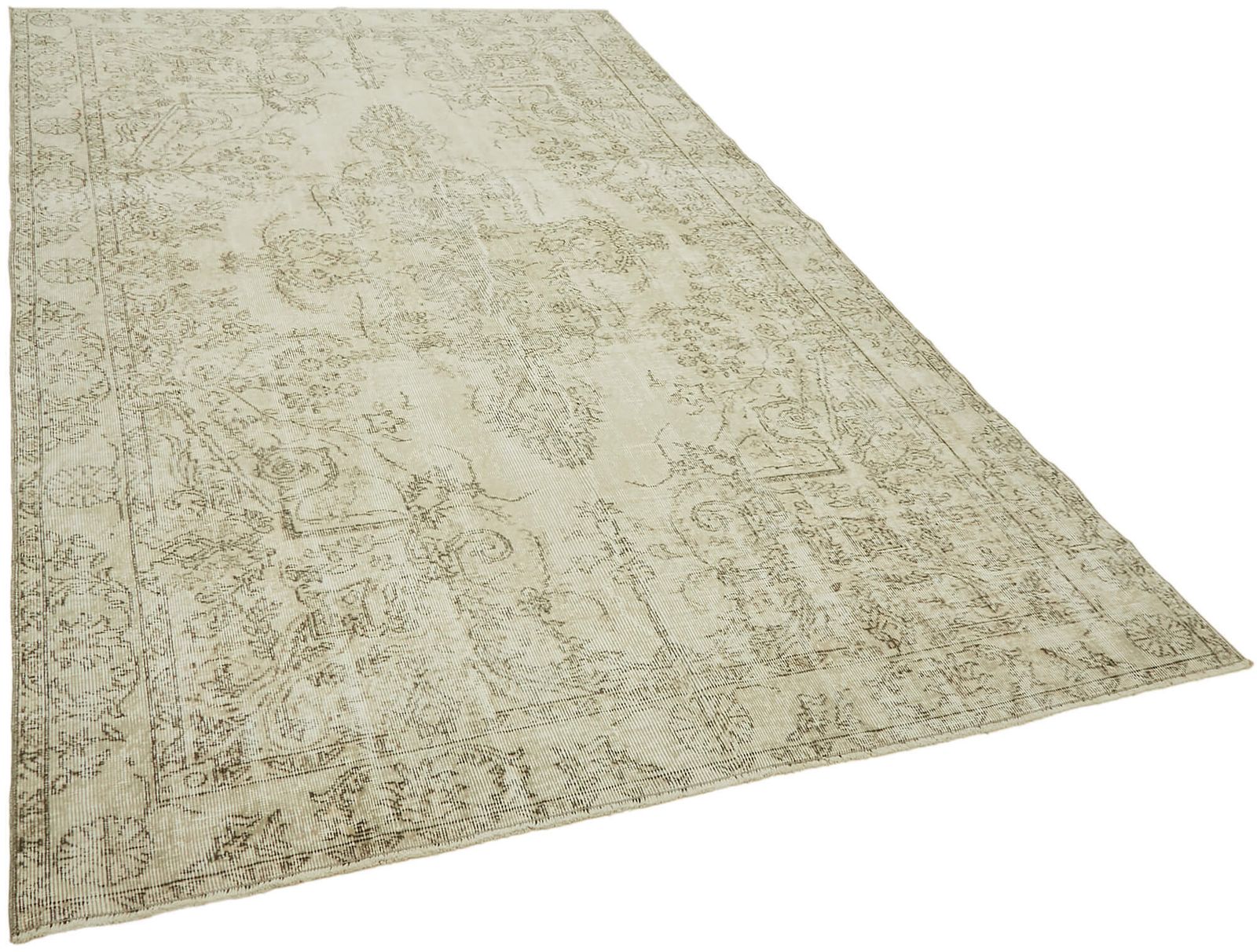 6x10 Beige Turkish Vintage Area Rug photo furniture