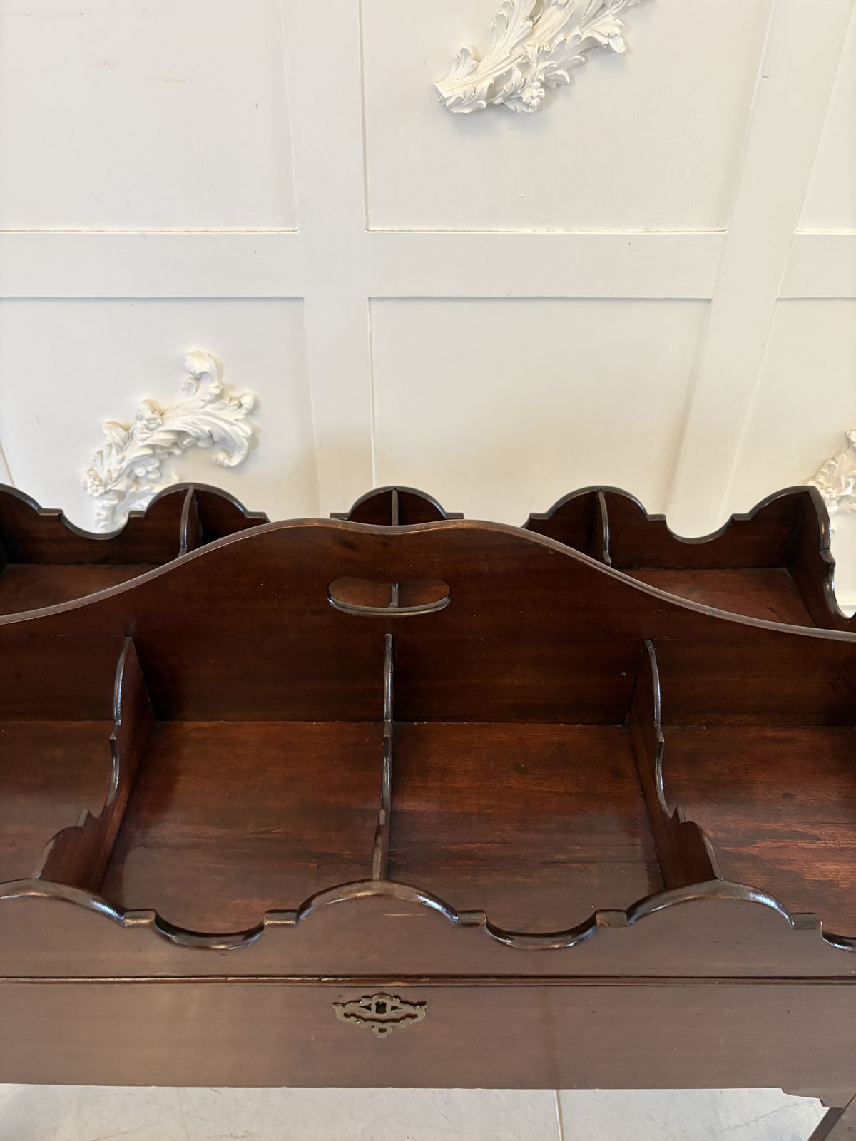 Unusual Antique George III Quality Mahogany Free Standing Coaster/Bottle Stand photo vintage