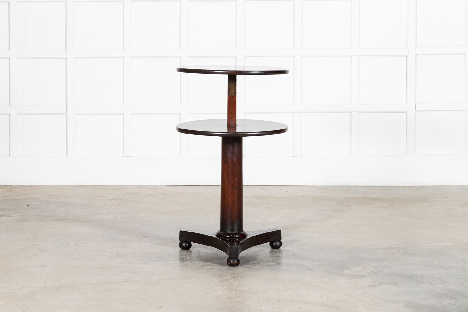 19thc English Mahogany Dumbwaiter Side Table photo vinterior