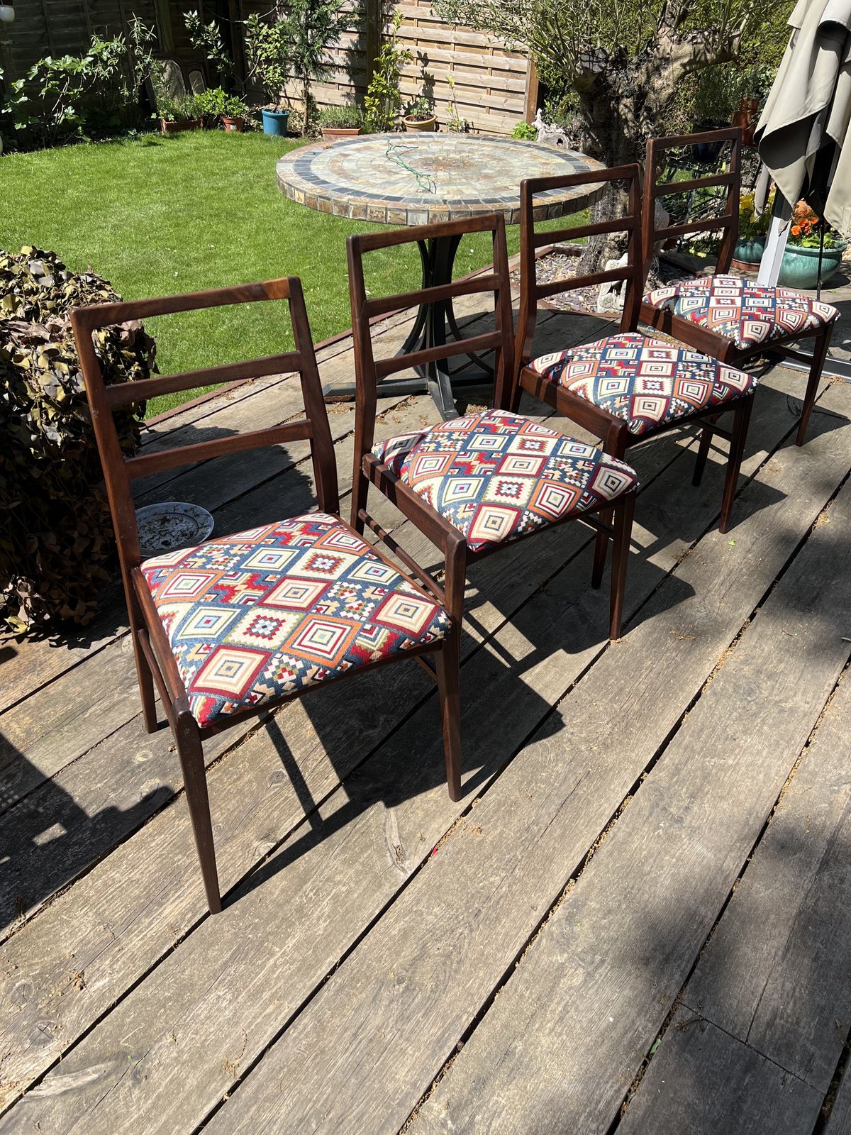Furniture 1960s Period Teak/Afromosia Extendable Dining Table And Four Chairs photo