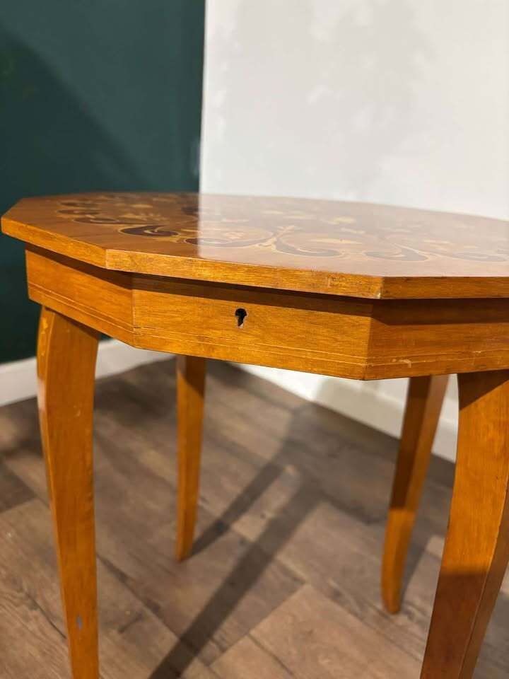 Marquetry Inlaid Sewing Table photo buy