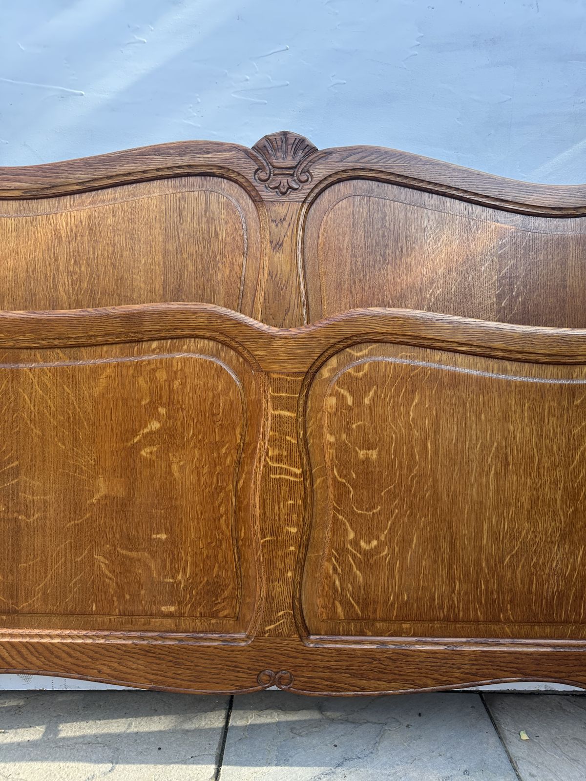 Attractive French Louis XV Antique Style Oak Double Bed Frame – Great Condition photo buy