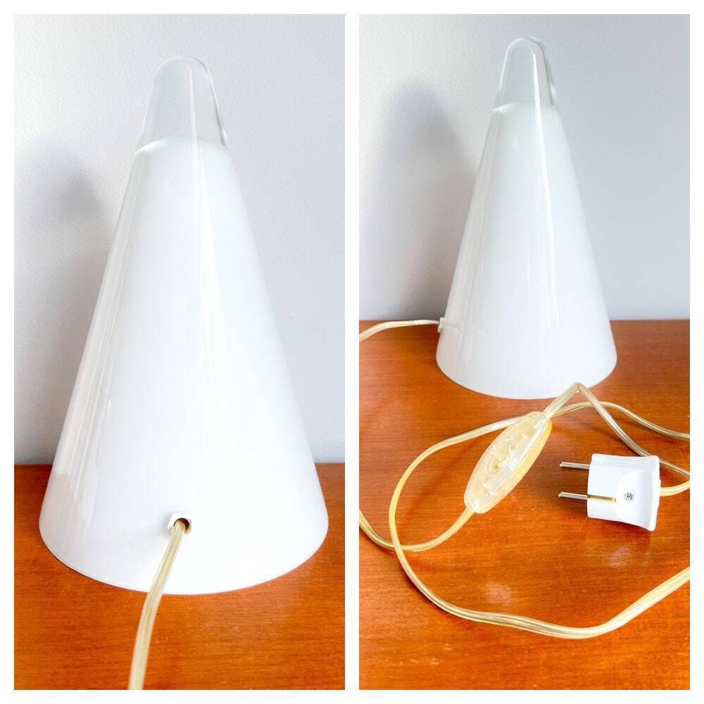 photo furniture Vintage Teepee Table Lamp By Ilu Design (Small) And Sce (2x Large Available)   Opaline Glass   Mushroom   Space Age
