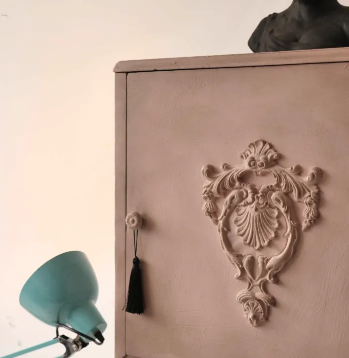 Drinks Cabinet, Hand Painted In Pink And Blue Interior With Alice In Wonderland Transfer Inside photo for sale