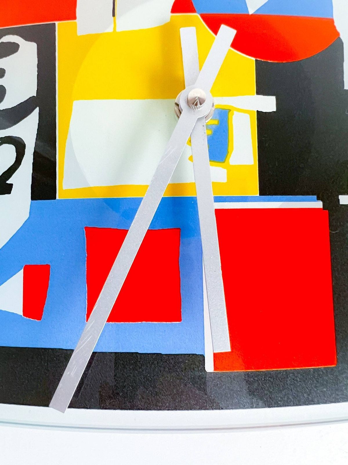 Vintage Wall Clock, Glass   Hermle   Minimalist   Abstract   Cubism photo vinterior