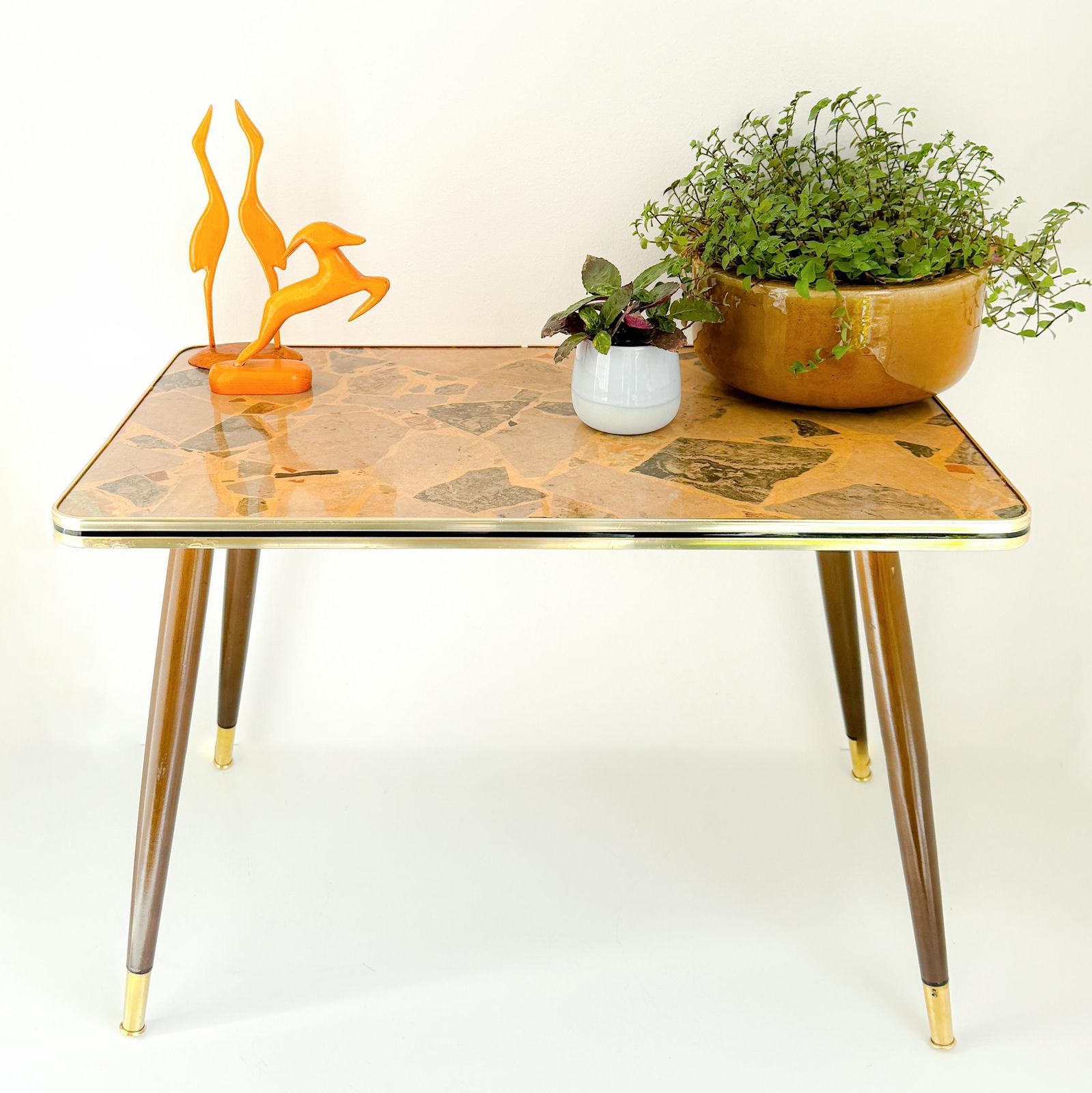 Unieke Vintage Bijzettafel – Jaren 50/60 – Mozaïek