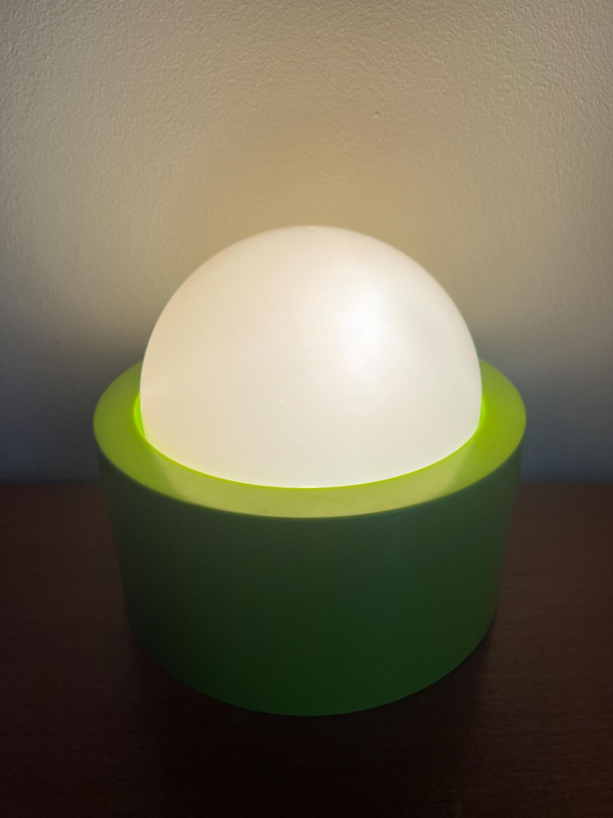 Vintage Bright Green Or Orange Ceiling Lamp With Glass Ball   Bakelite   70/80's photo 132.0