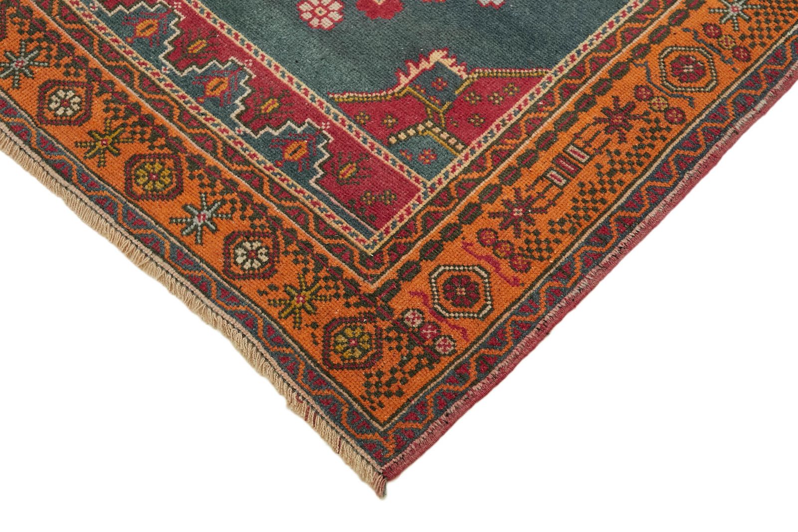 Handmade Vintage Blue Anatolian Rug 131 Cm X 222 Cm photo Textiles