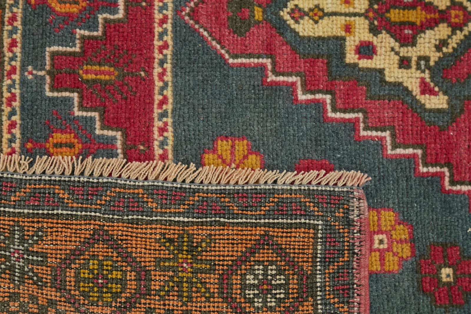 Handmade Vintage Blue Anatolian Rug 131 Cm X 222 Cm photo vinterior