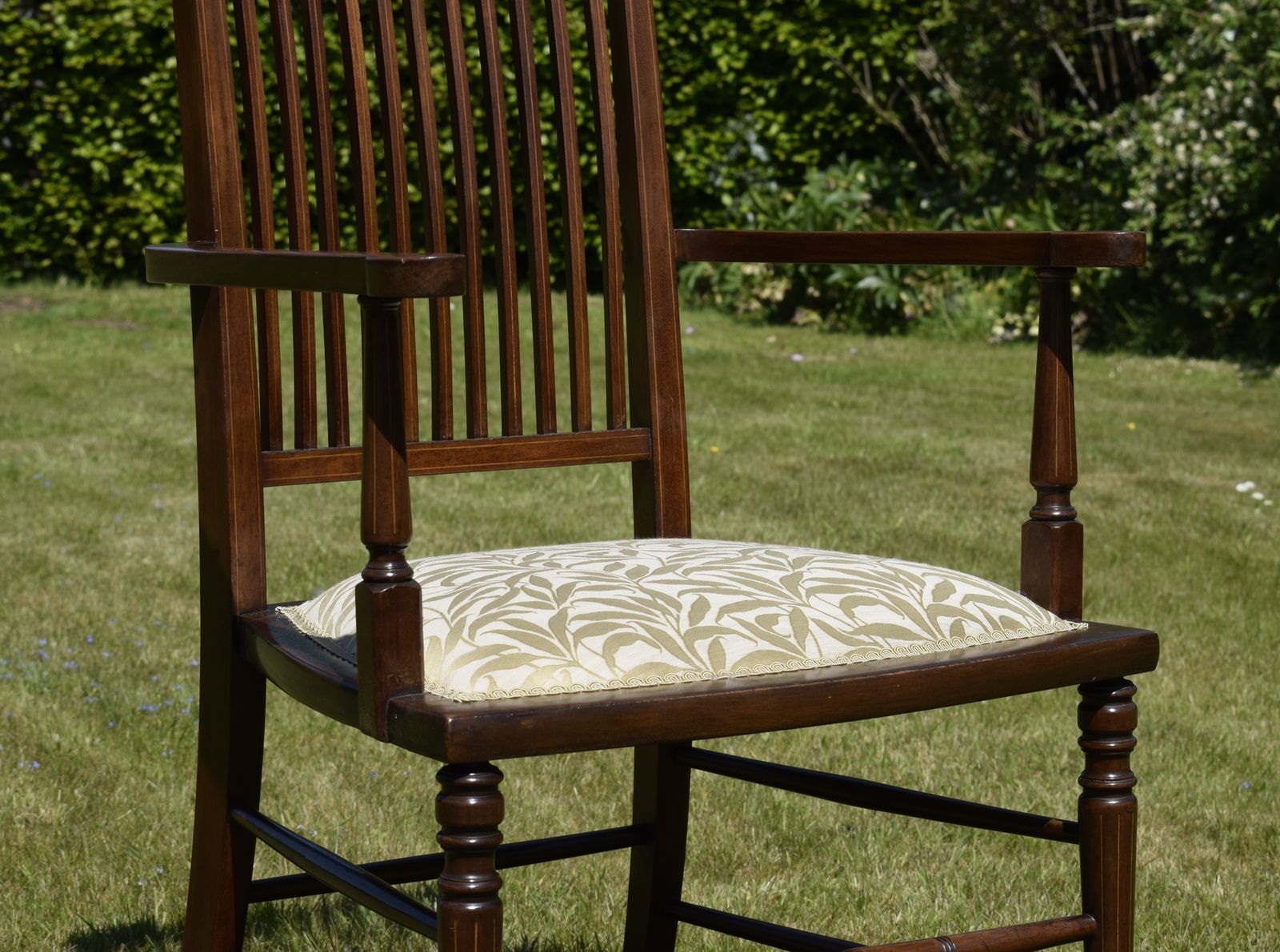 Edwardian Mahogany And Inlaid Armchair photo buy